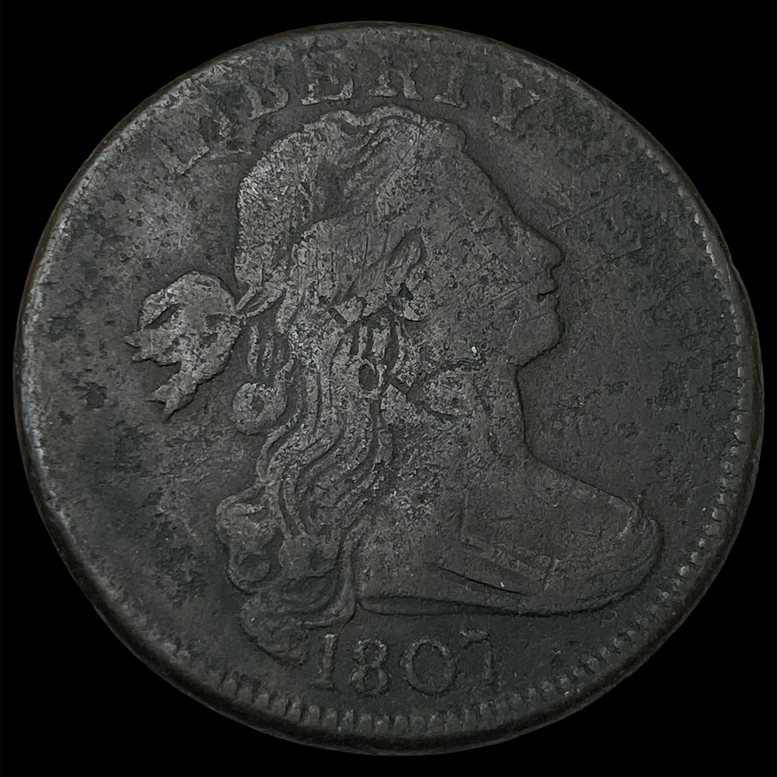 1807 Draped Bust Large Cent ABOUT UNCIRCULATED: 1807 Draped Bust Large Cent ABOUT UNCIRCULATED