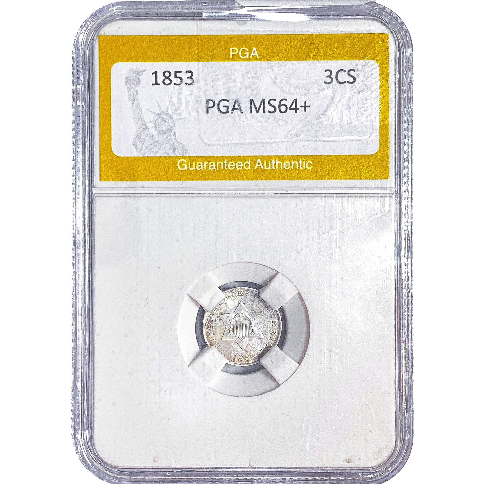 1853 Silver Three Cent PGA MS64+ (1 of 2)