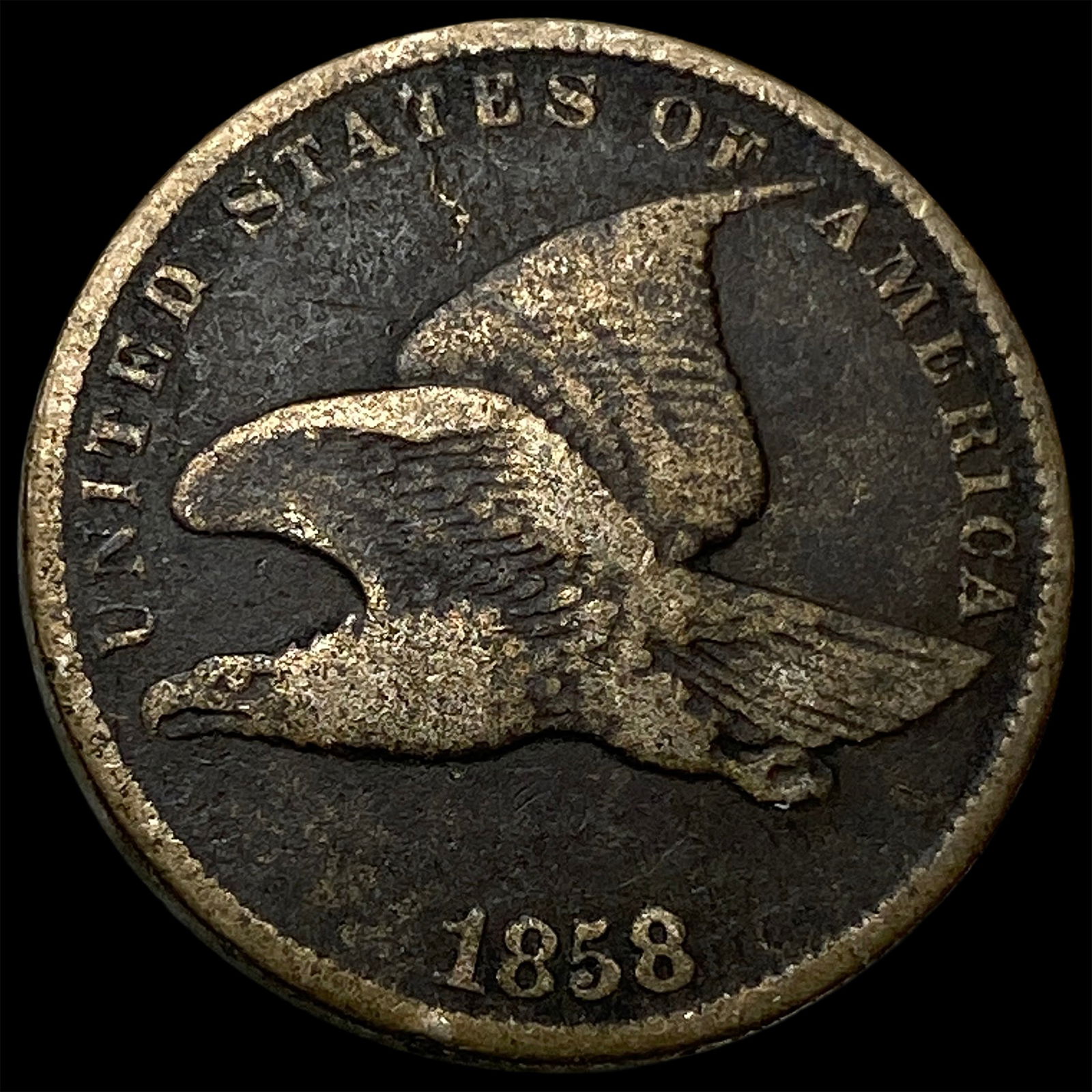 1858 Copper-Nickel Flying Eagle Cent HIGH GRADE (1 of 2)