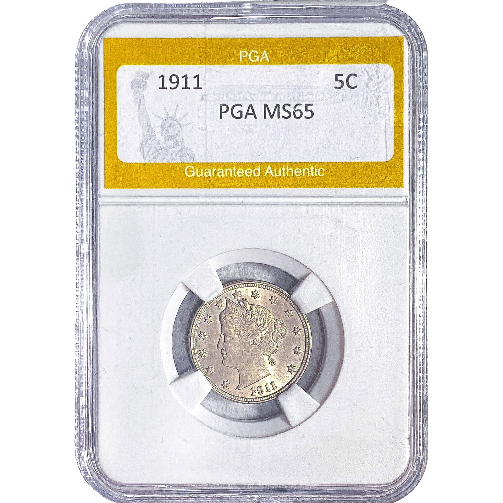 1911 Liberty Victory Nickel PGA MS65: 1911 Liberty Victory Nickel PGA MS65
