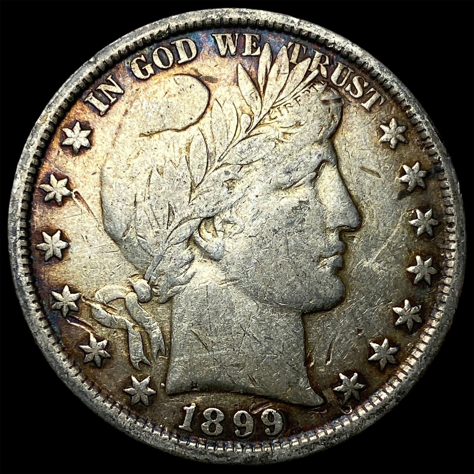 1899 Barber Half Dollar ABOUT UNCIRCULATED: 1899 Barber Half Dollar ABOUT UNCIRCULATED