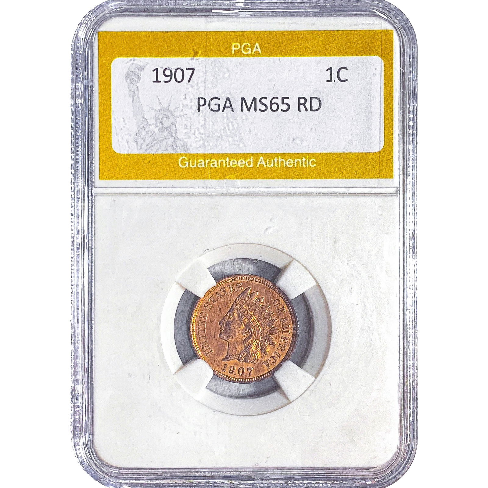 1907 Indian Head Cent PGA MS65 RD (1 of 2)