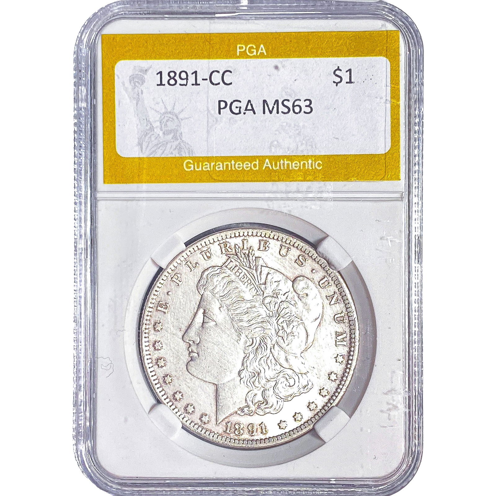 1891-CC Morgan Silver Dollar PGA MS63 (1 of 2)