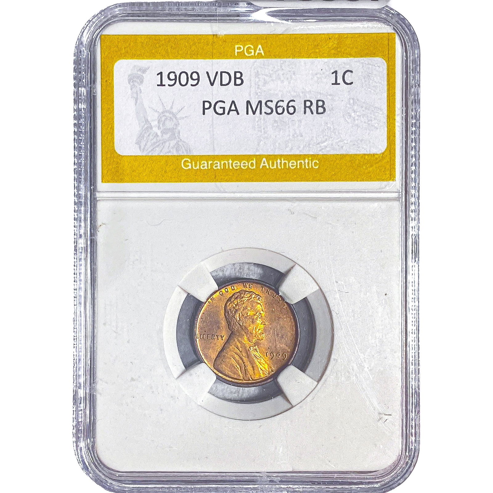 1909 VDB Wheat Cent PGA MS66 RB (1 of 2)