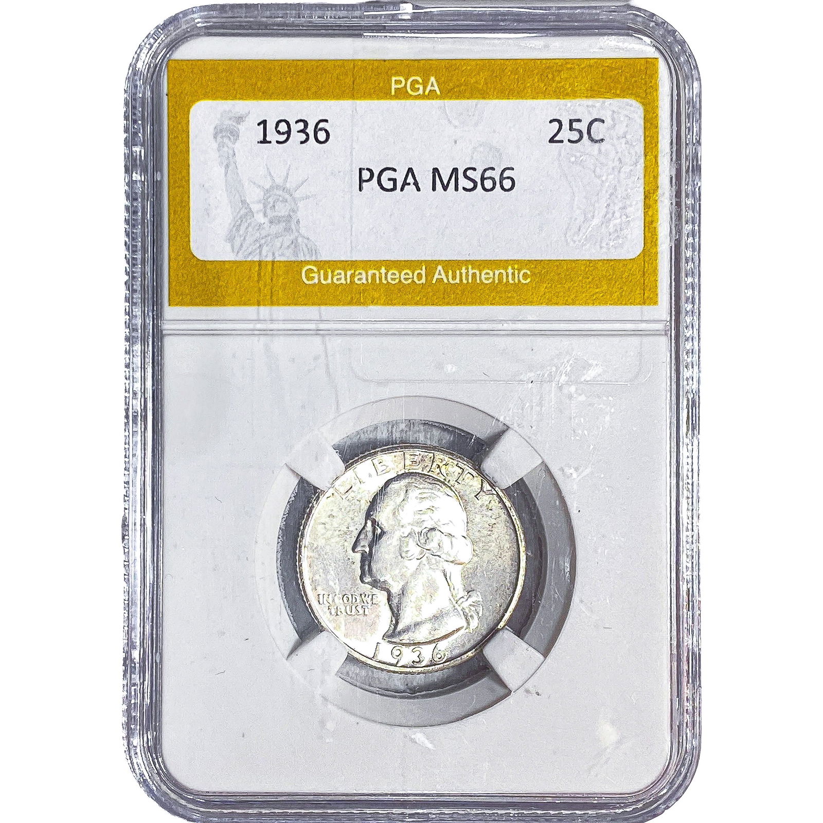 1936 Washington Silver Quarter PGA MS66: 1936 Washington Silver Quarter PGA MS66