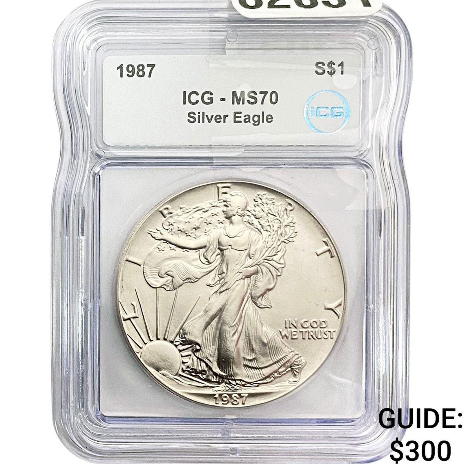 1987 ICG MS70 $1 Silver 1OZ SE: 1987 ICG MS70 $1 Silver 1OZ SE