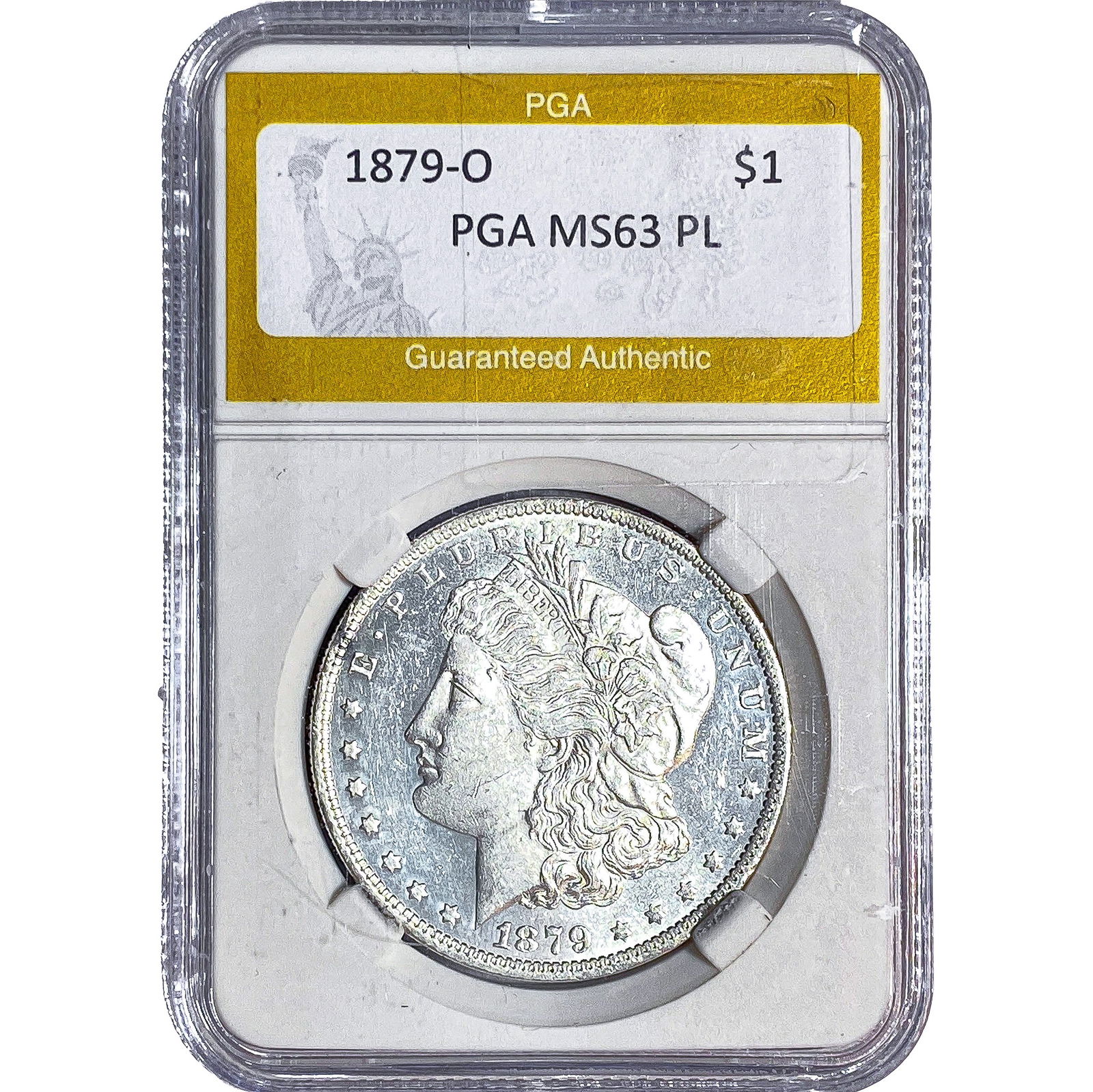 1879-O Morgan Silver Dollar PGA MS63 PL: 1879-O Morgan Silver Dollar PGA MS63 PL
