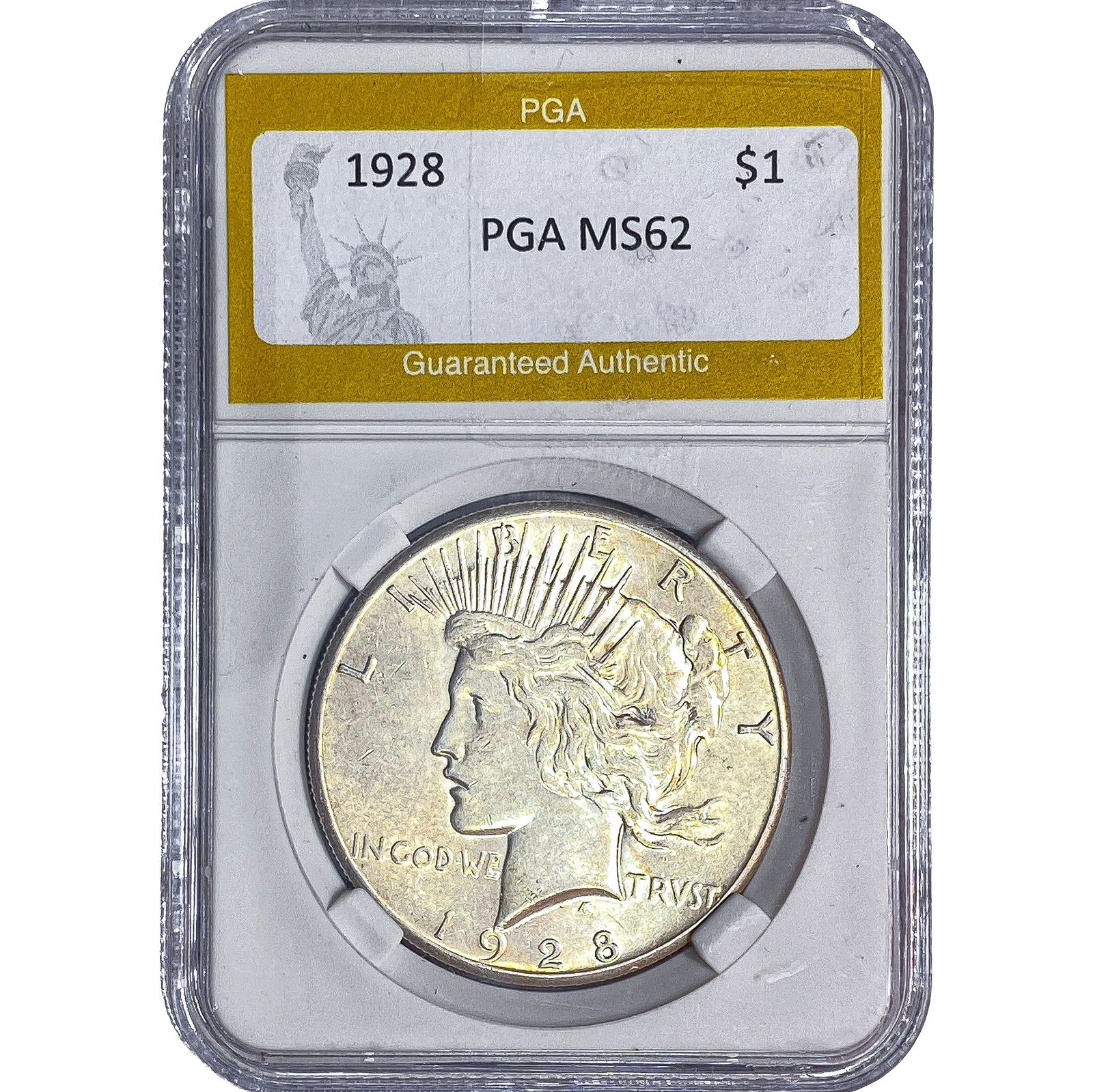 1928 Silver Peace Dollar PGA MS62 (1 of 2)