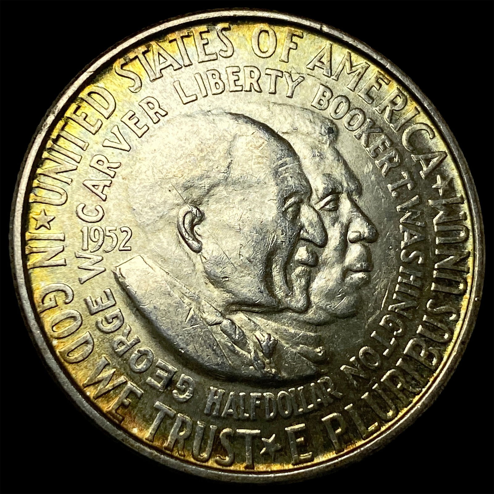 1952 Silver Half Dollar Booker T. Washington/Carver UNCIRCULATED: 1952 Silver Half Dollar Booker T. Washington/Carver UNCIRCULATED