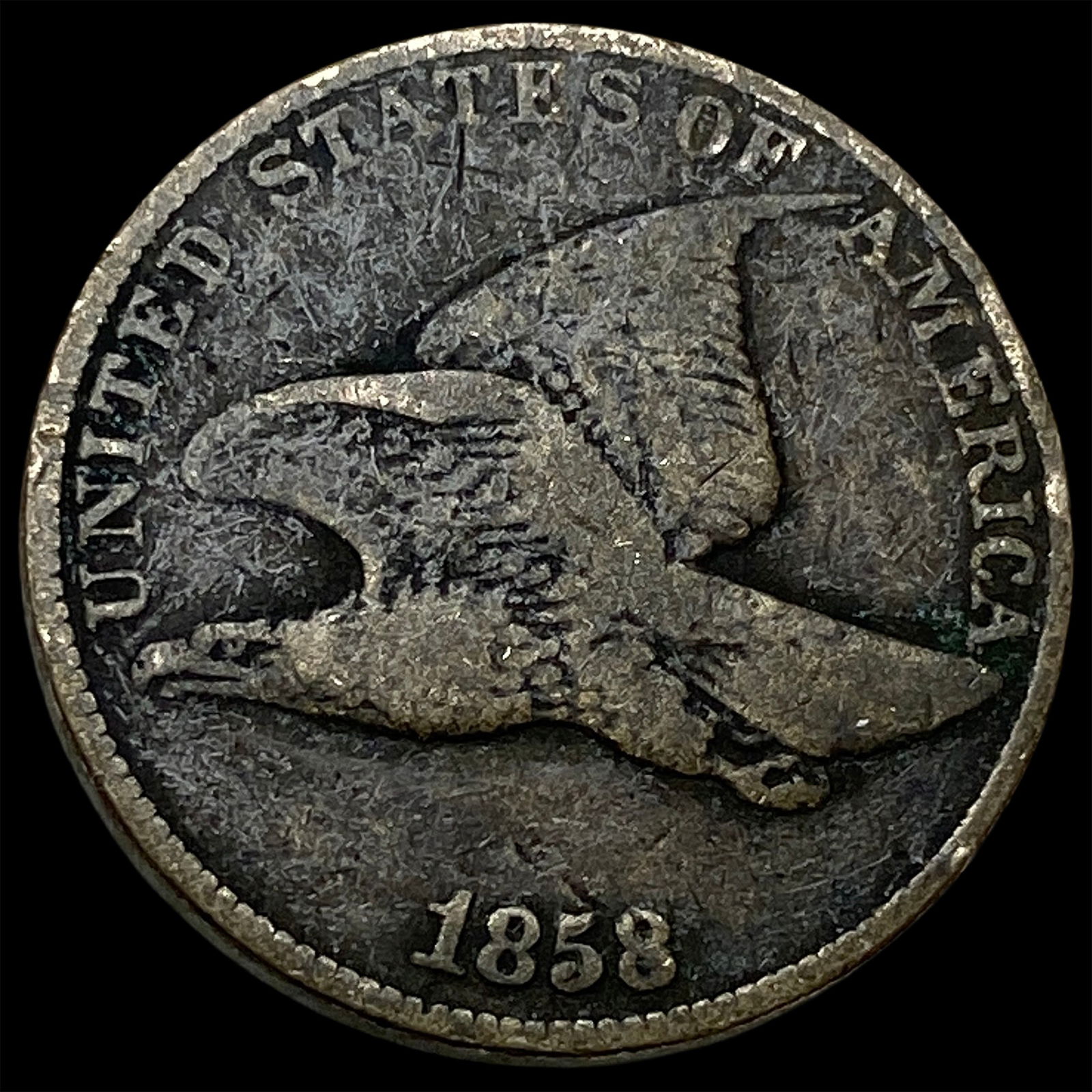 1858 Copper-Nickel Flying Eagle Cent HIGH GRADE: 1858 Copper-Nickel Flying Eagle Cent HIGH GRADE