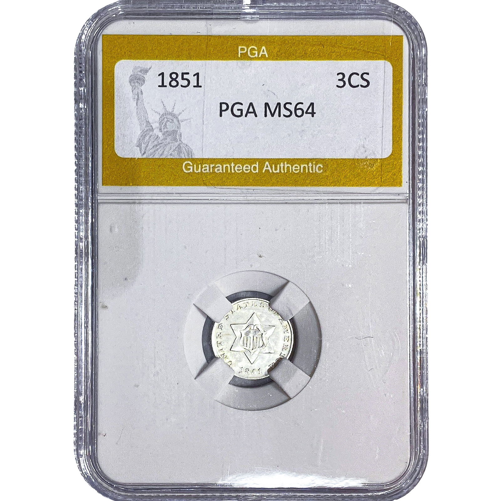 1851 Silver Three Cent PGA MS64 (1 of 2)