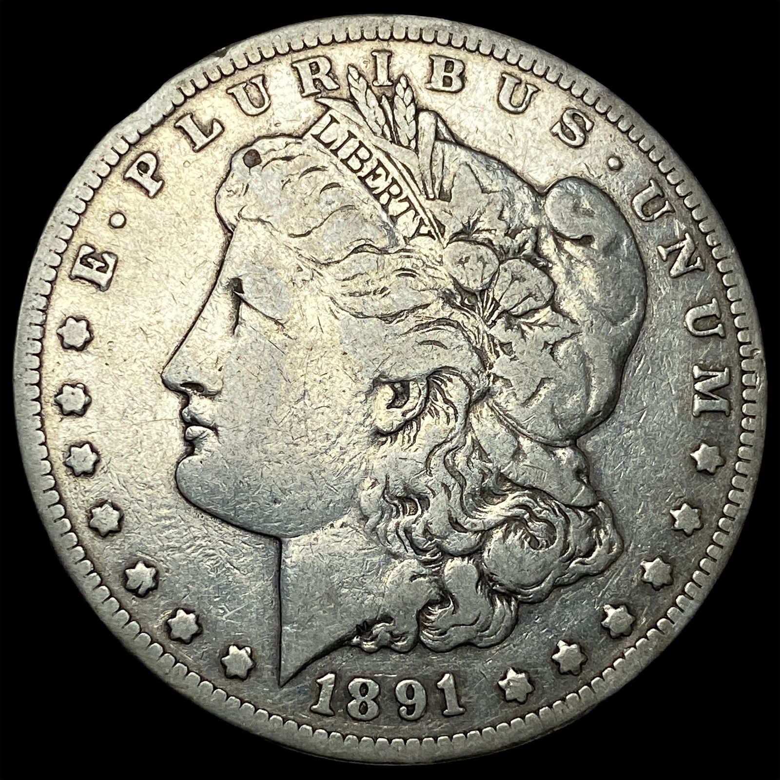 1891-CC Silver Morgan Dollar ABOUT UNCIRCULATED (1 of 2)