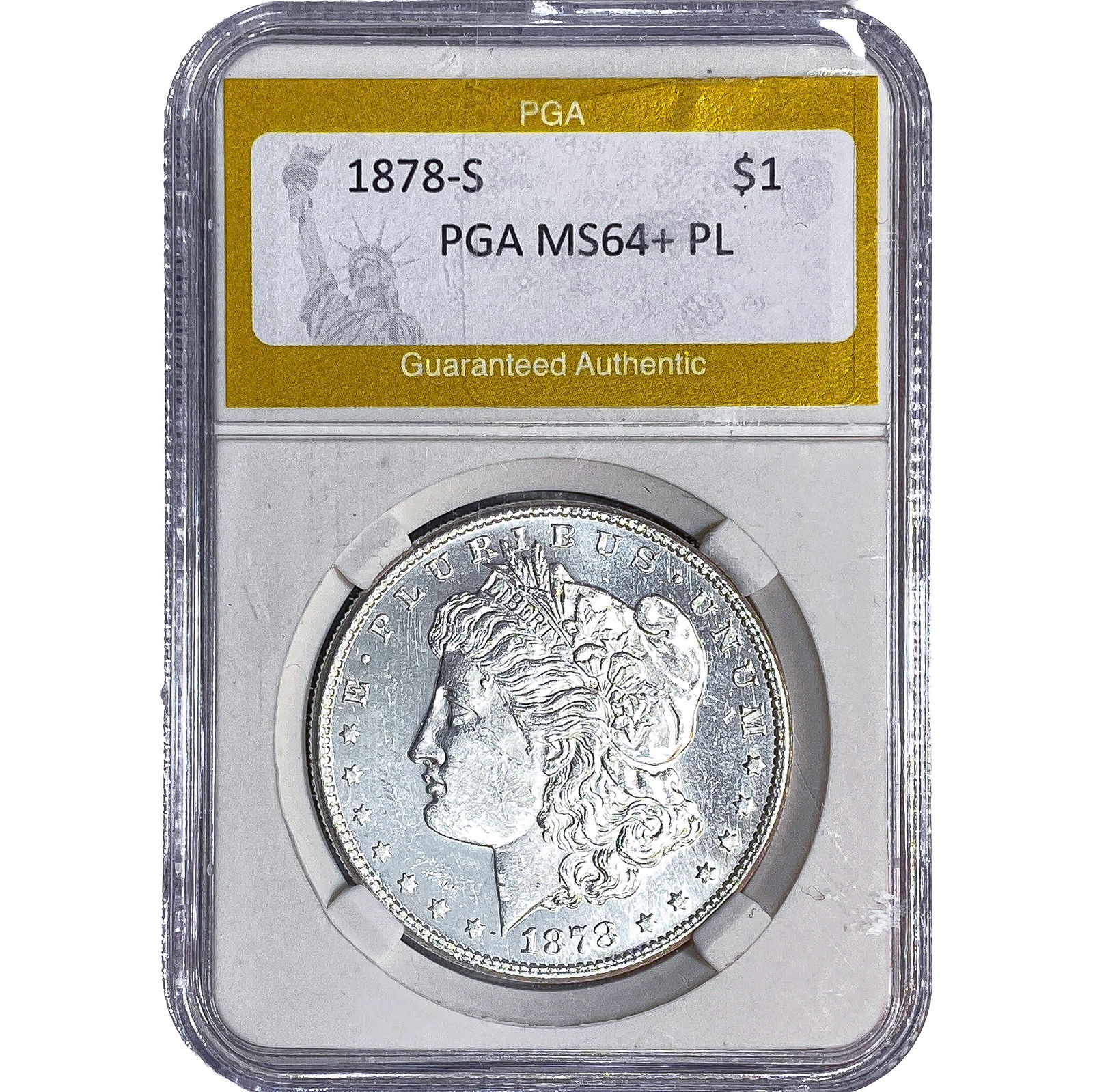 1878-S Morgan Silver Dollar PGA MS64+ PL (1 of 2)