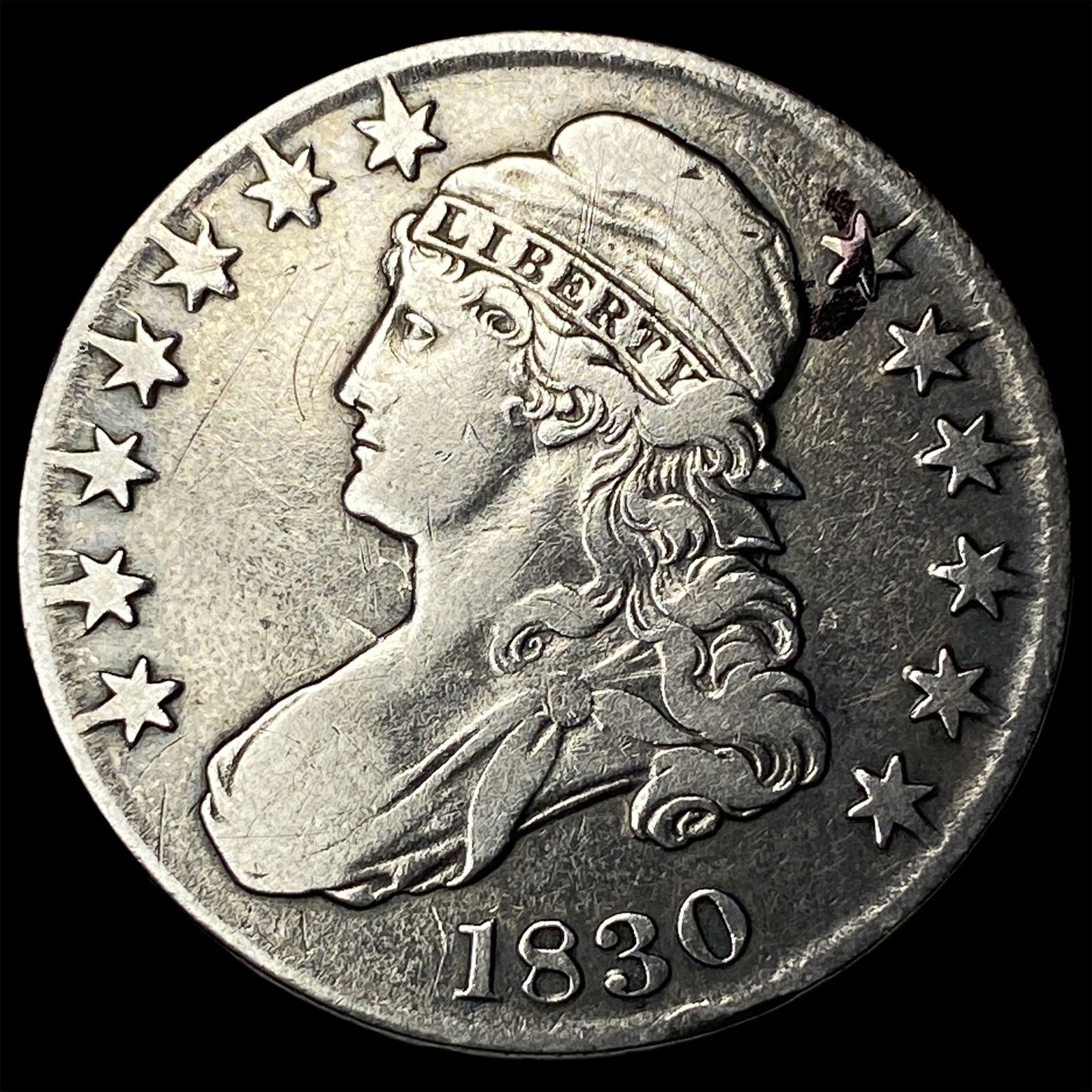 1830 Capped Bust Half Dollar ABOUT UNCIRCULATED (1 of 2)