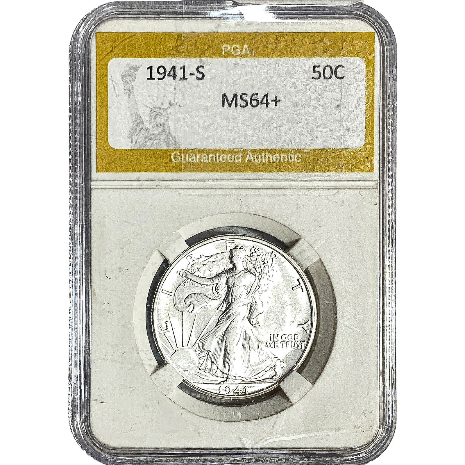 1941-S Walking Liberty Half Dollar PGA MS64+ (1 of 2)
