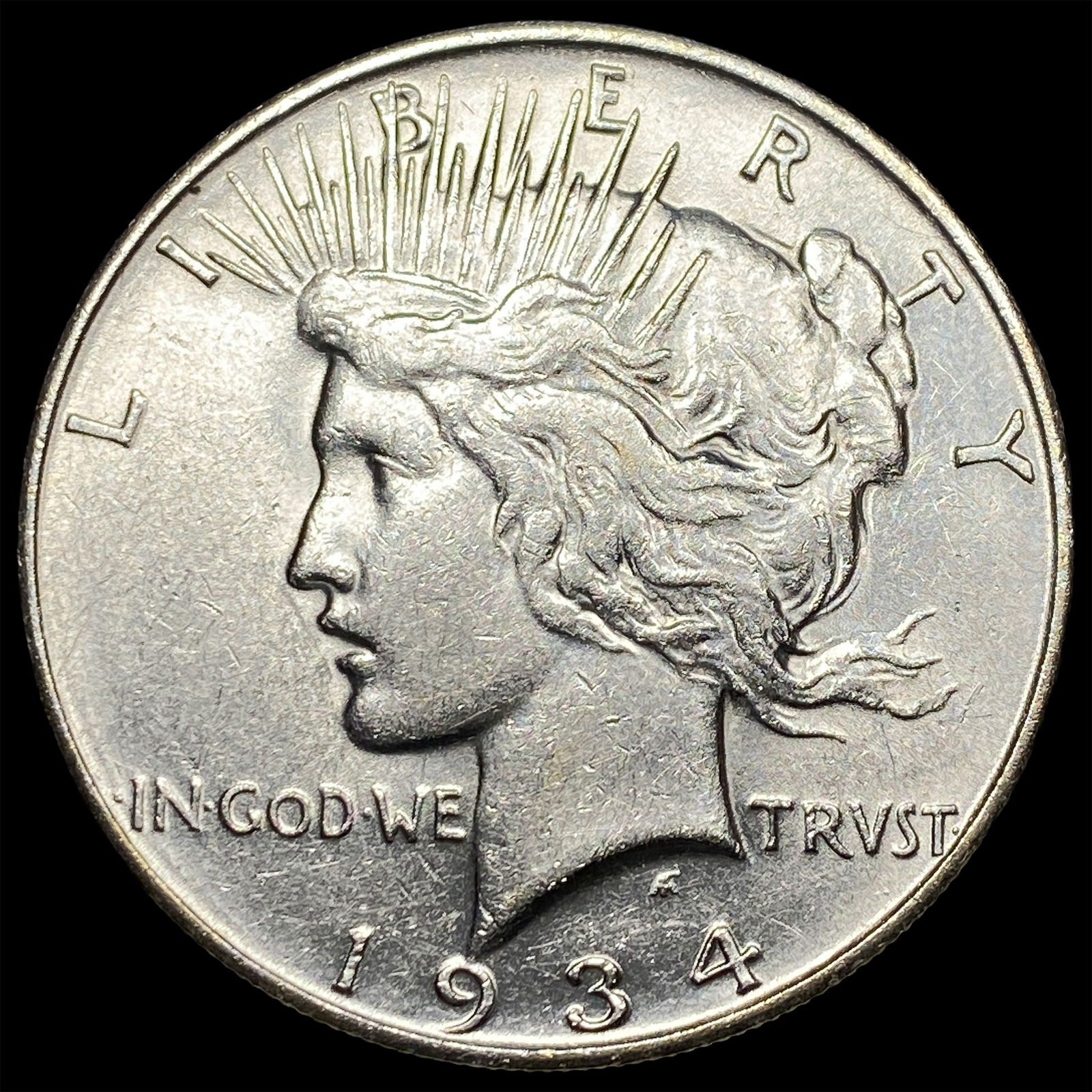 1934 Silver Peace Dollar CLOSELY UNCIRCULATED (1 of 2)