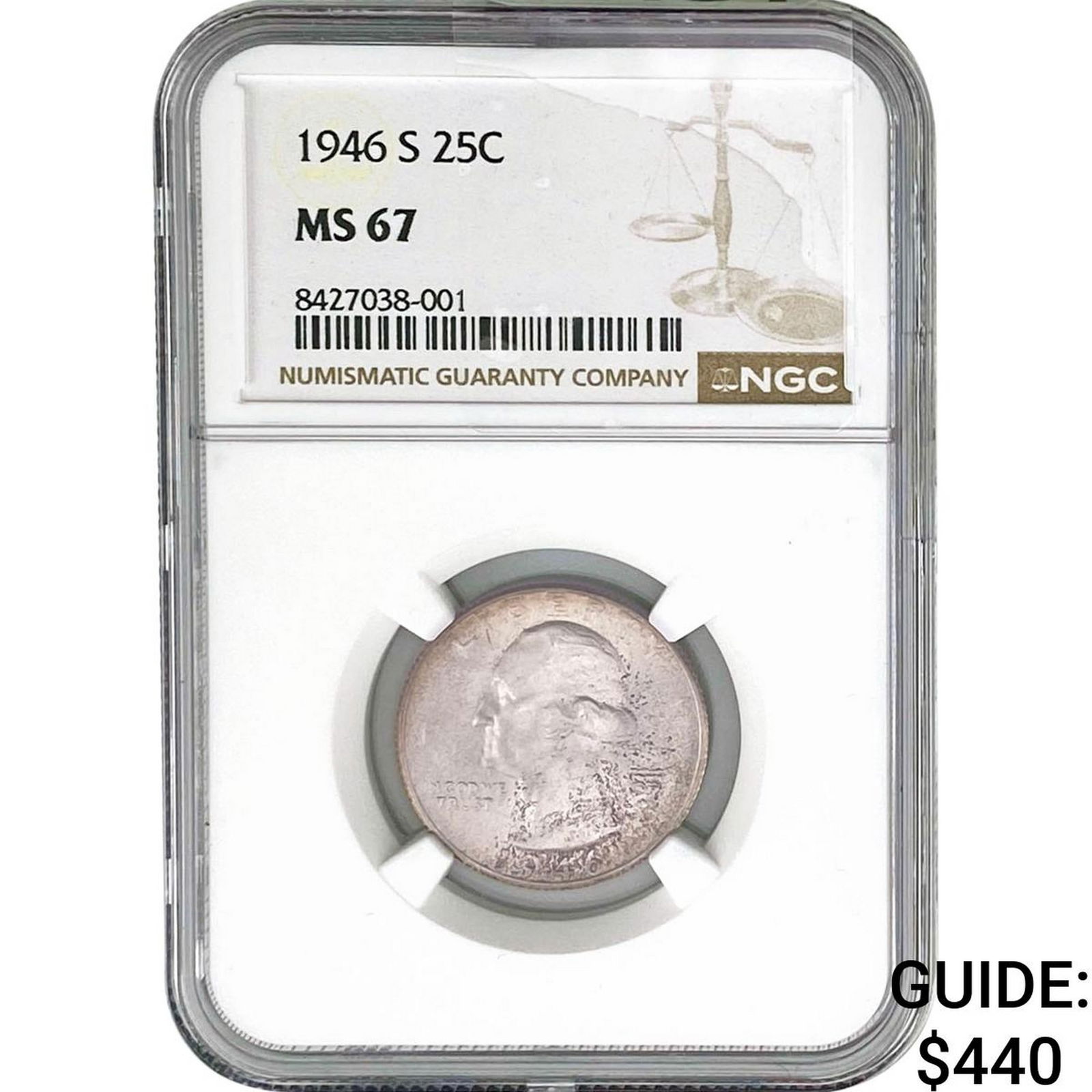 1946-S Washington Silver Quarter NGC MS67 (1 of 2)