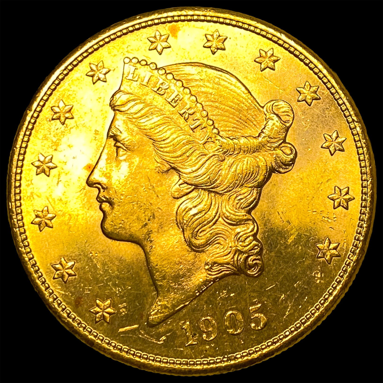 1905-S Liberty Head $20 Gold Double Eagle CLOSELY UNCIRCULATED (1 of 2)