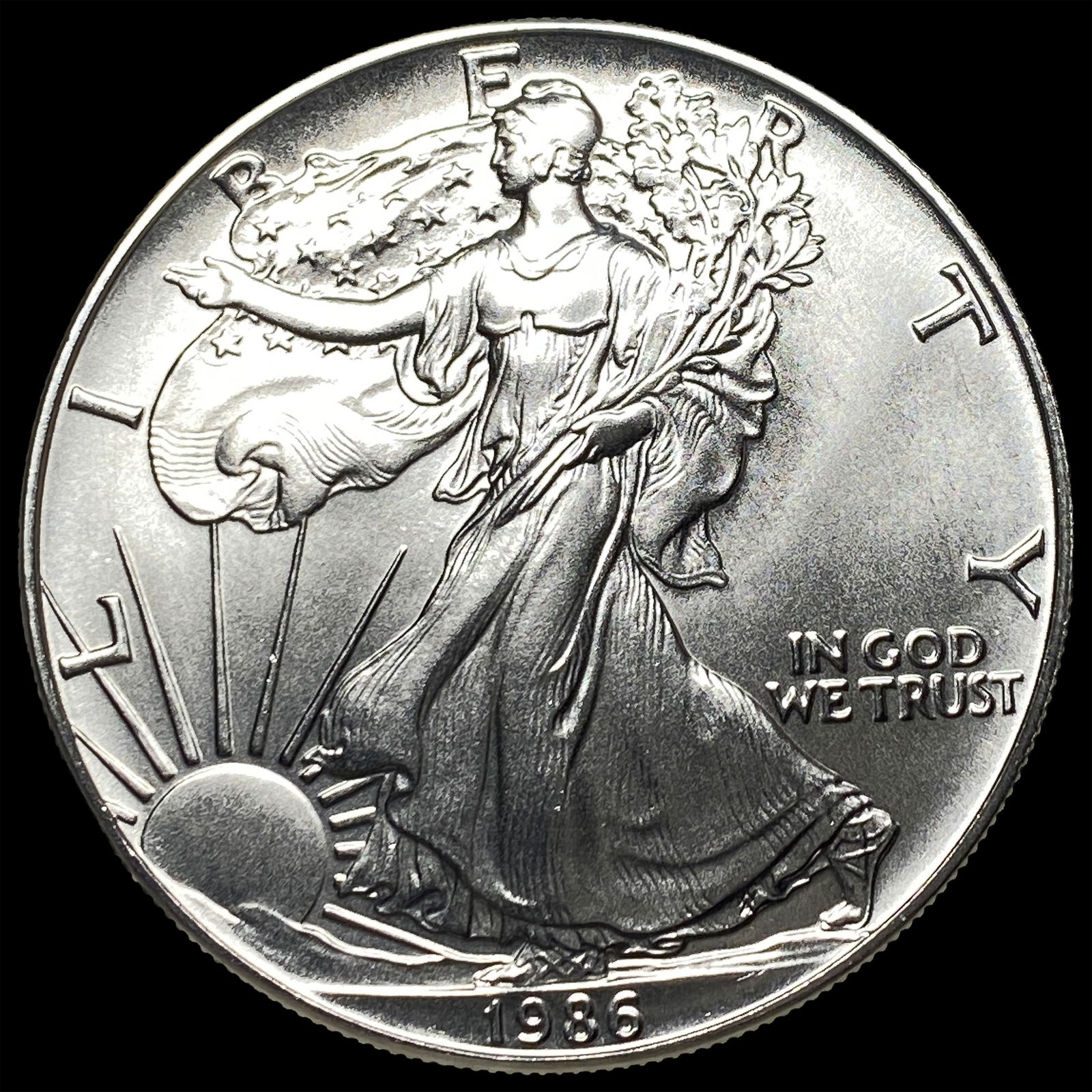 1986 1 oz Silver American Eagle $1 SUPERB GEM BU (1 of 2)