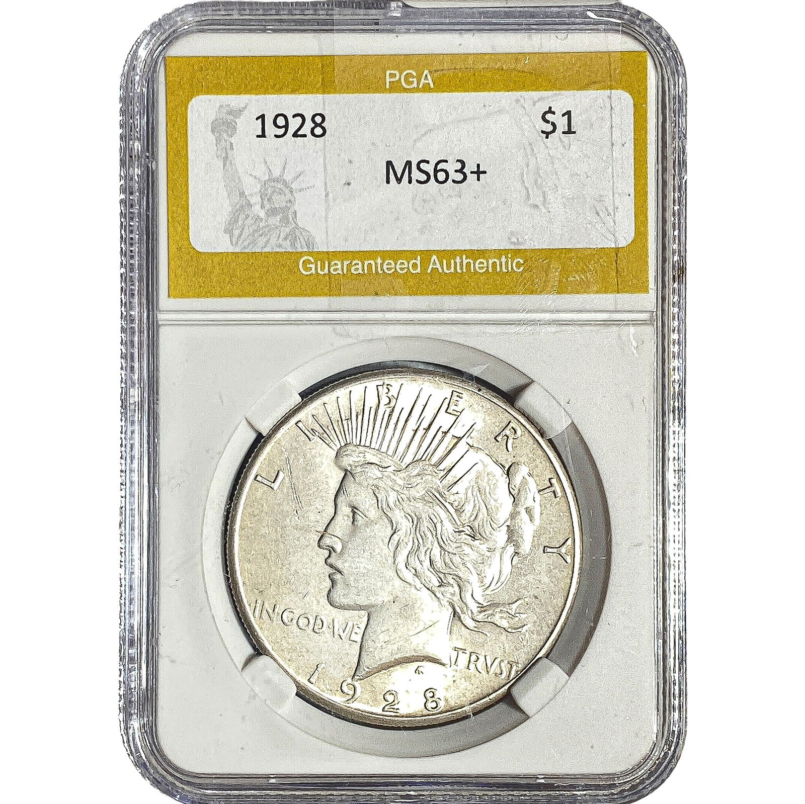 1928 Silver Peace Dollar PGA MS63+ (1 of 2)