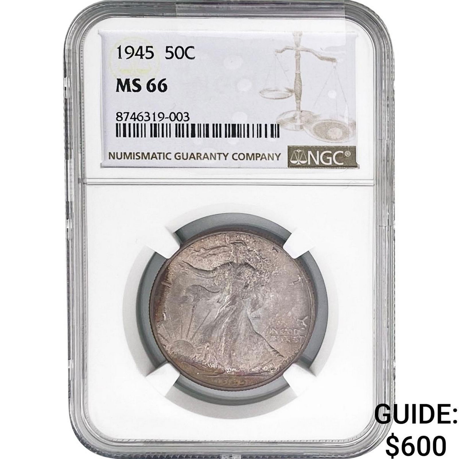 1945 Walking Liberty Half Dollar NGC MS66 (1 of 2)