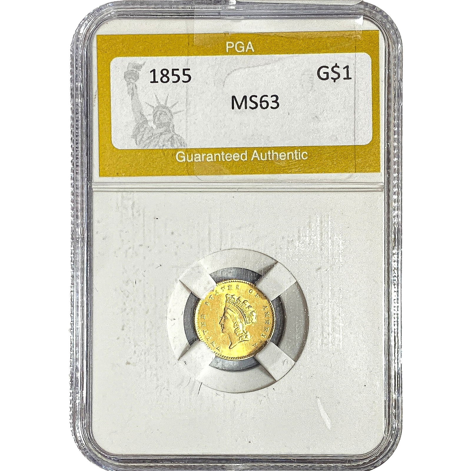 1855 Rare Gold Dollar PGA MS63 (1 of 2)