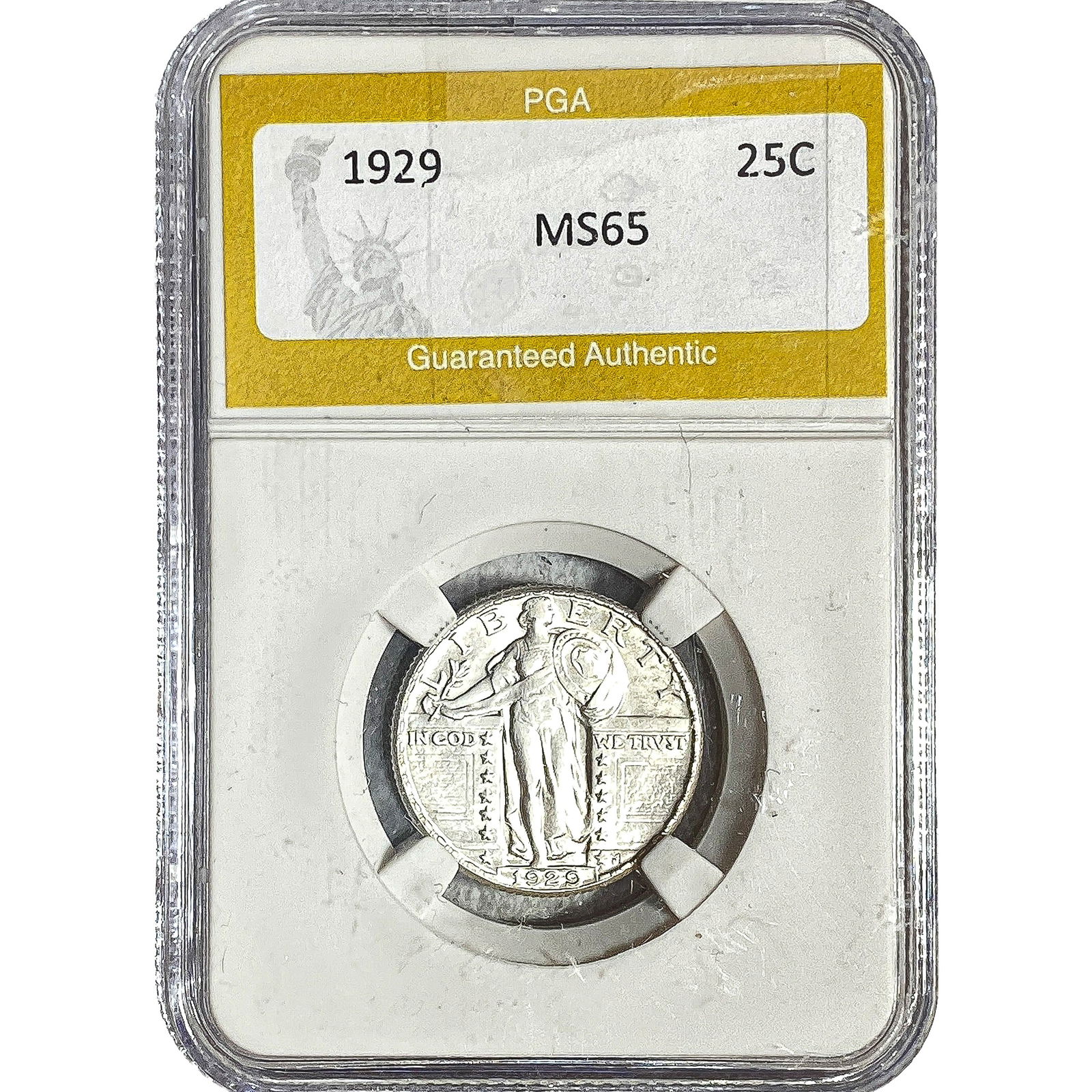 1929 Standing Liberty Quarter PGA MS65: 1929 Standing Liberty Quarter PGA MS65