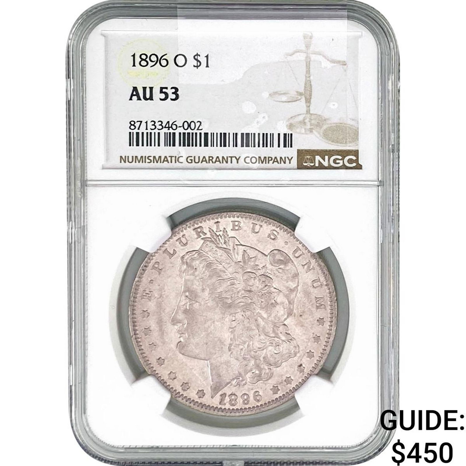1896-O Morgan Silver Dollar NGC AU53 (1 of 2)