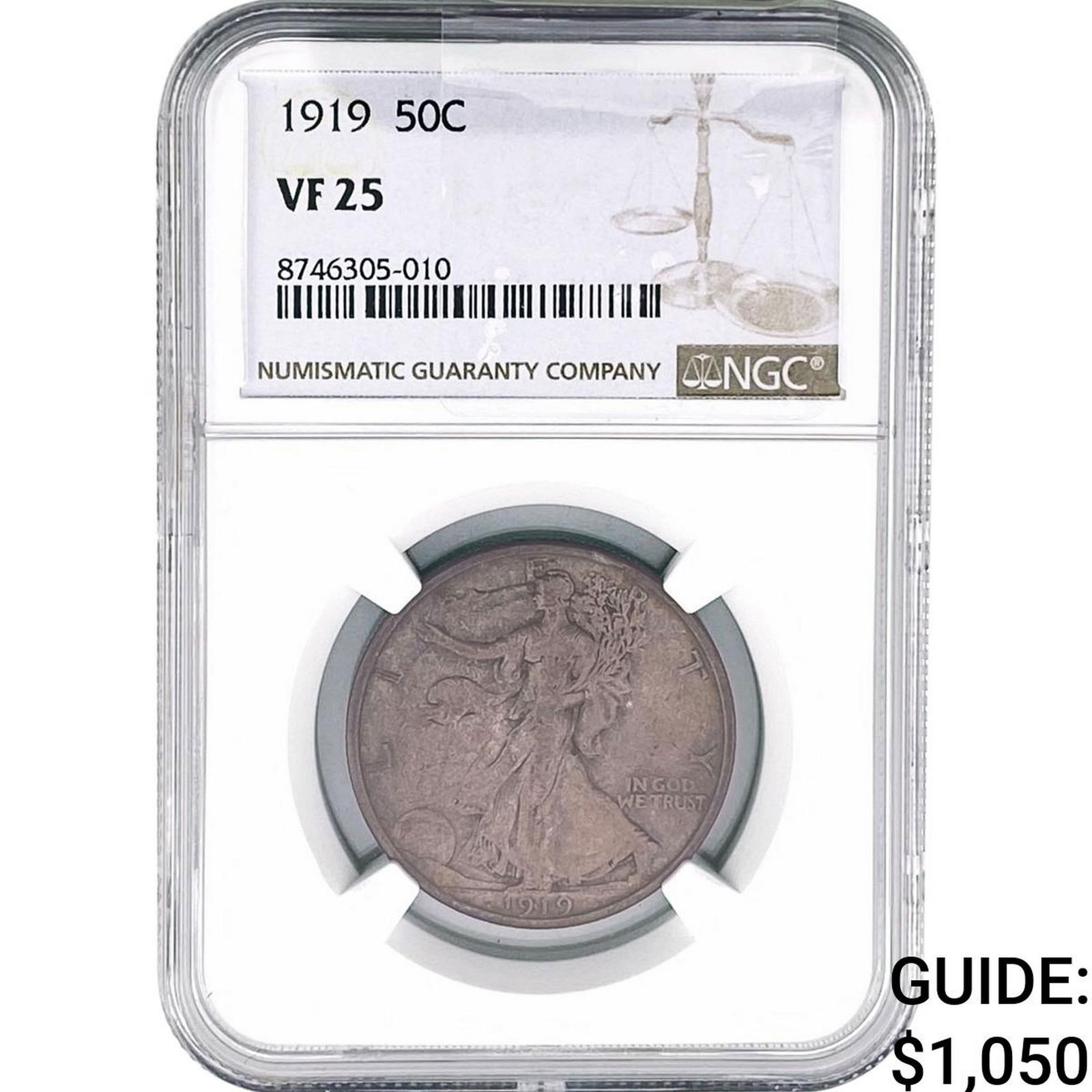 1919 Walking Liberty Half Dollar NGC VF25 (1 of 2)