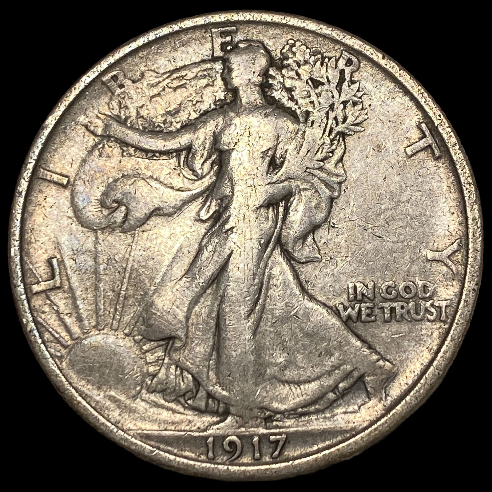 1917 Walking Liberty Half Dollar LIGHTLY CIRCULATED (1 of 2)