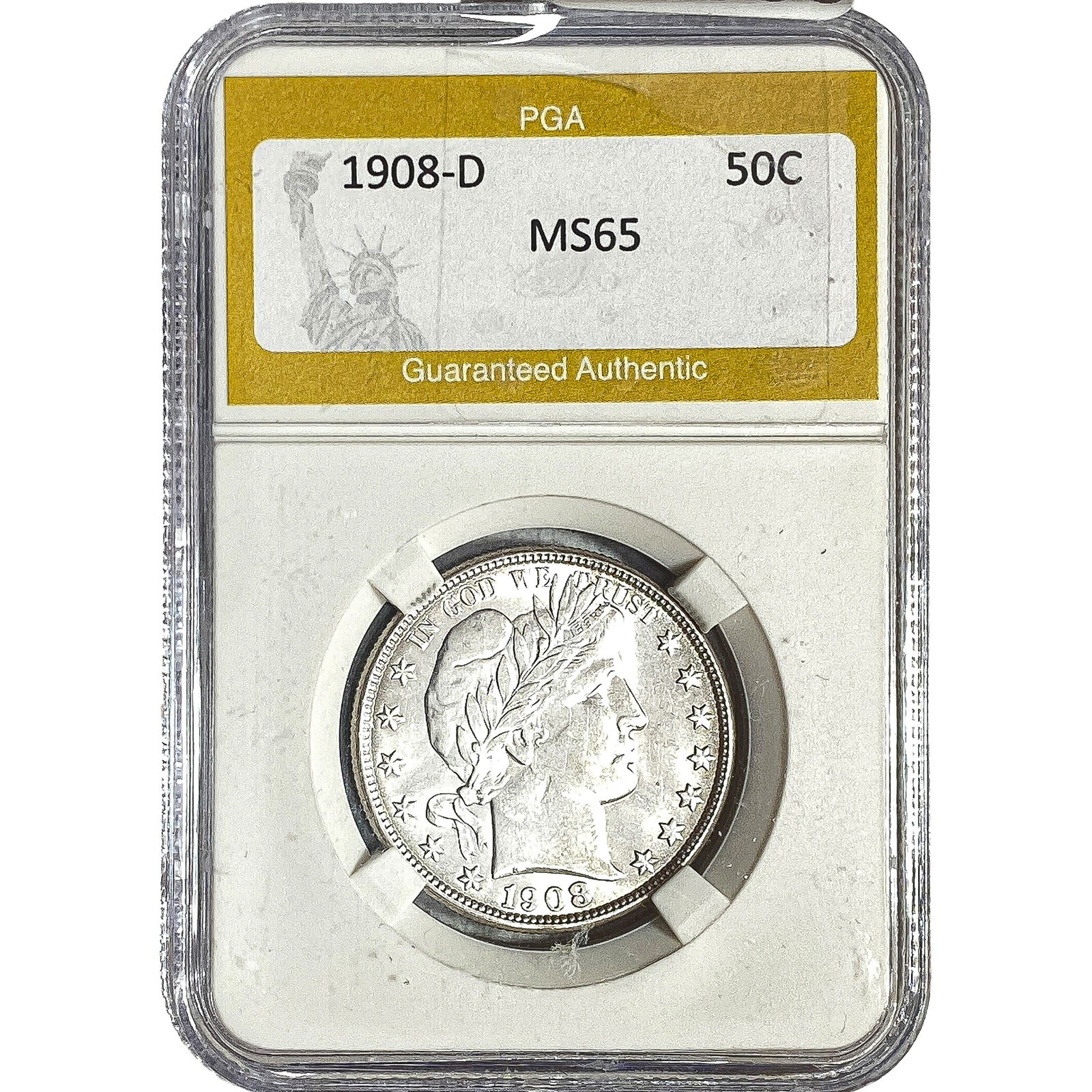 1908-D Barber Half Dollar PGA MS65 (1 of 2)