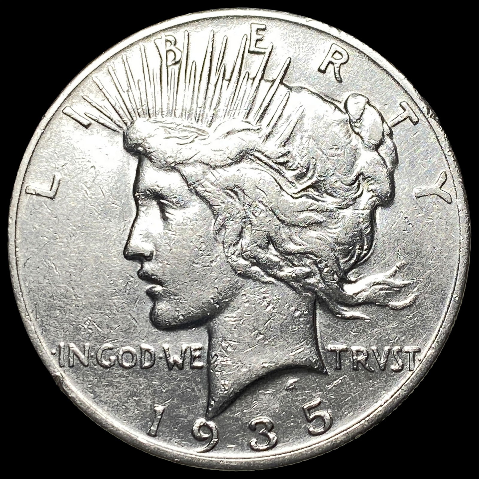 1935-S Silver Peace Dollar NEARLY UNCIRCULATED: 1935-S Silver Peace Dollar NEARLY UNCIRCULATED