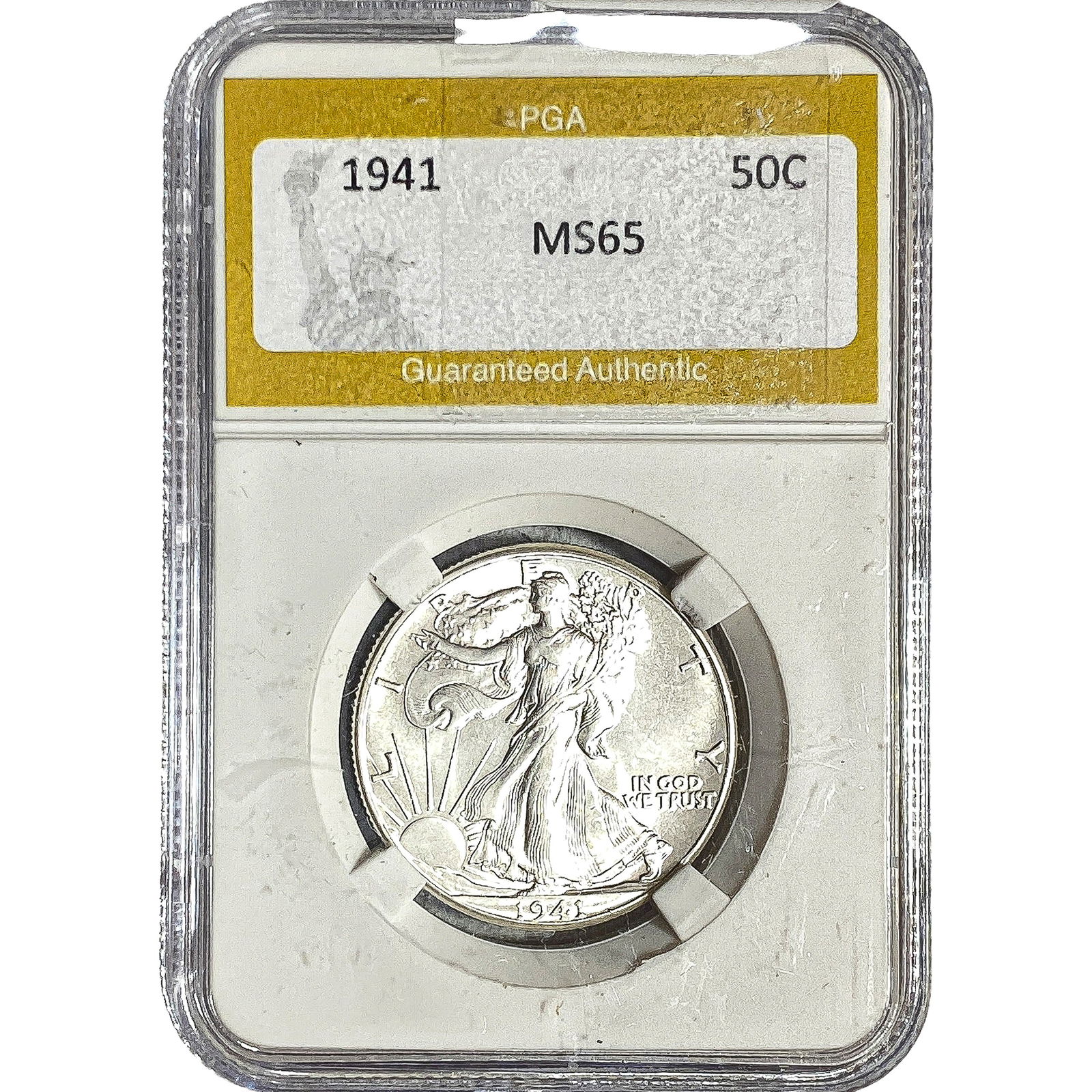 1941 Walking Liberty Half Dollar PGA MS65: 1941 Walking Liberty Half Dollar PGA MS65