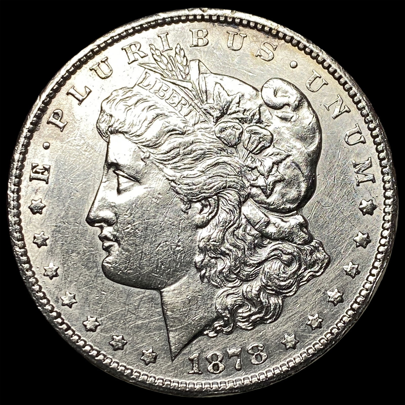 1878-CC Silver Morgan Dollar CLOSELY UNCIRCULATED: 1878-CC Silver Morgan Dollar CLOSELY UNCIRCULATED