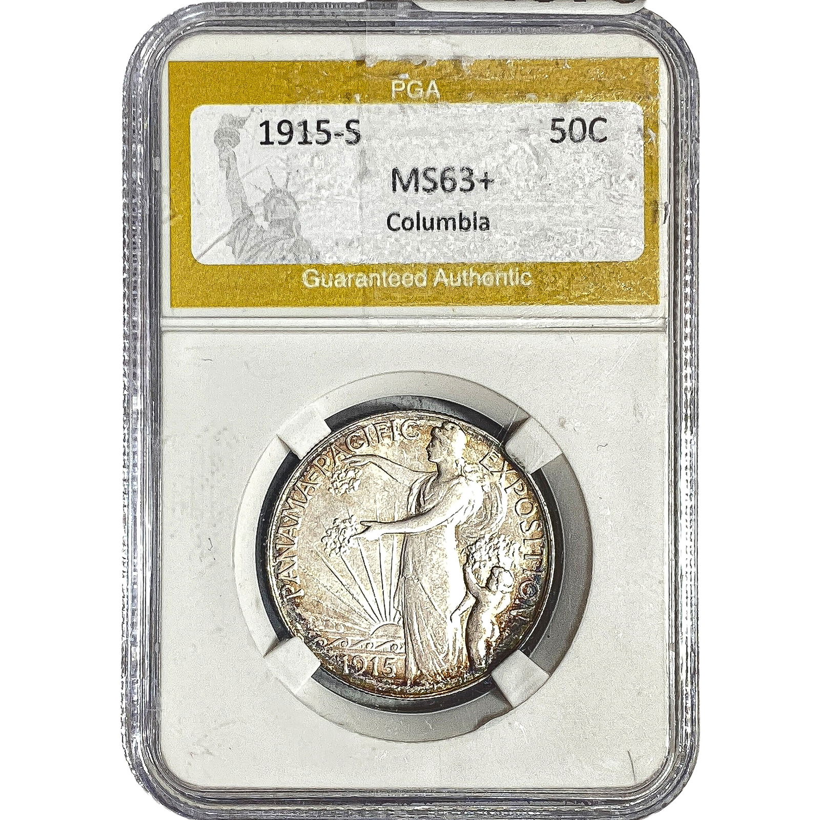 1915-S Columbia Half Dollar PGA MS63+: 1915-S Columbia Half Dollar PGA MS63+
