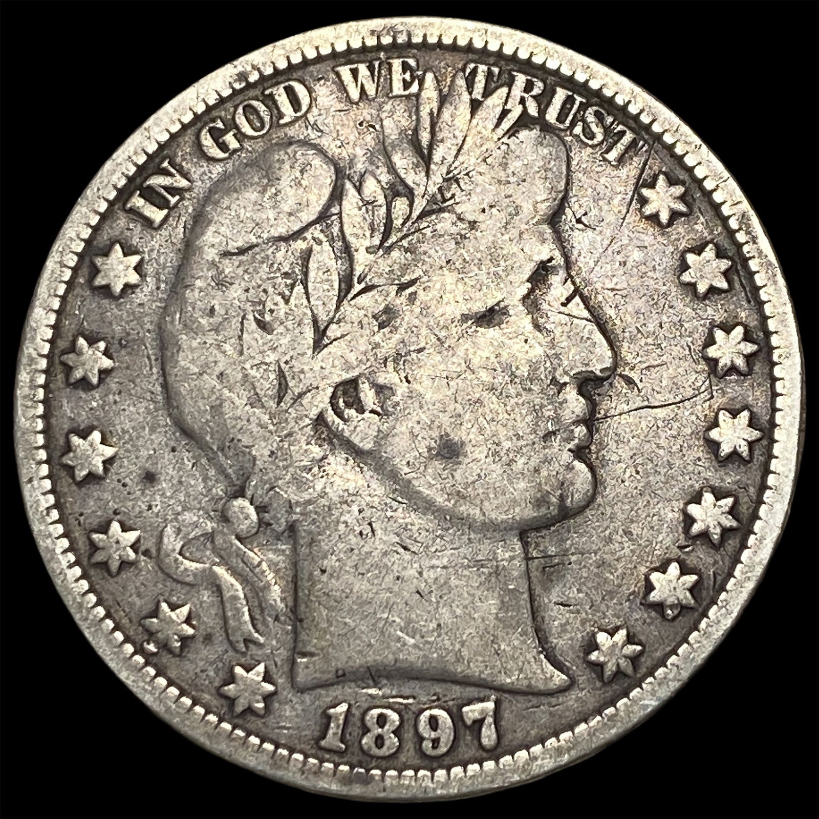 1897-O Silver Barber Half Dollar LIGHTLY CIRCULATED (1 of 2)