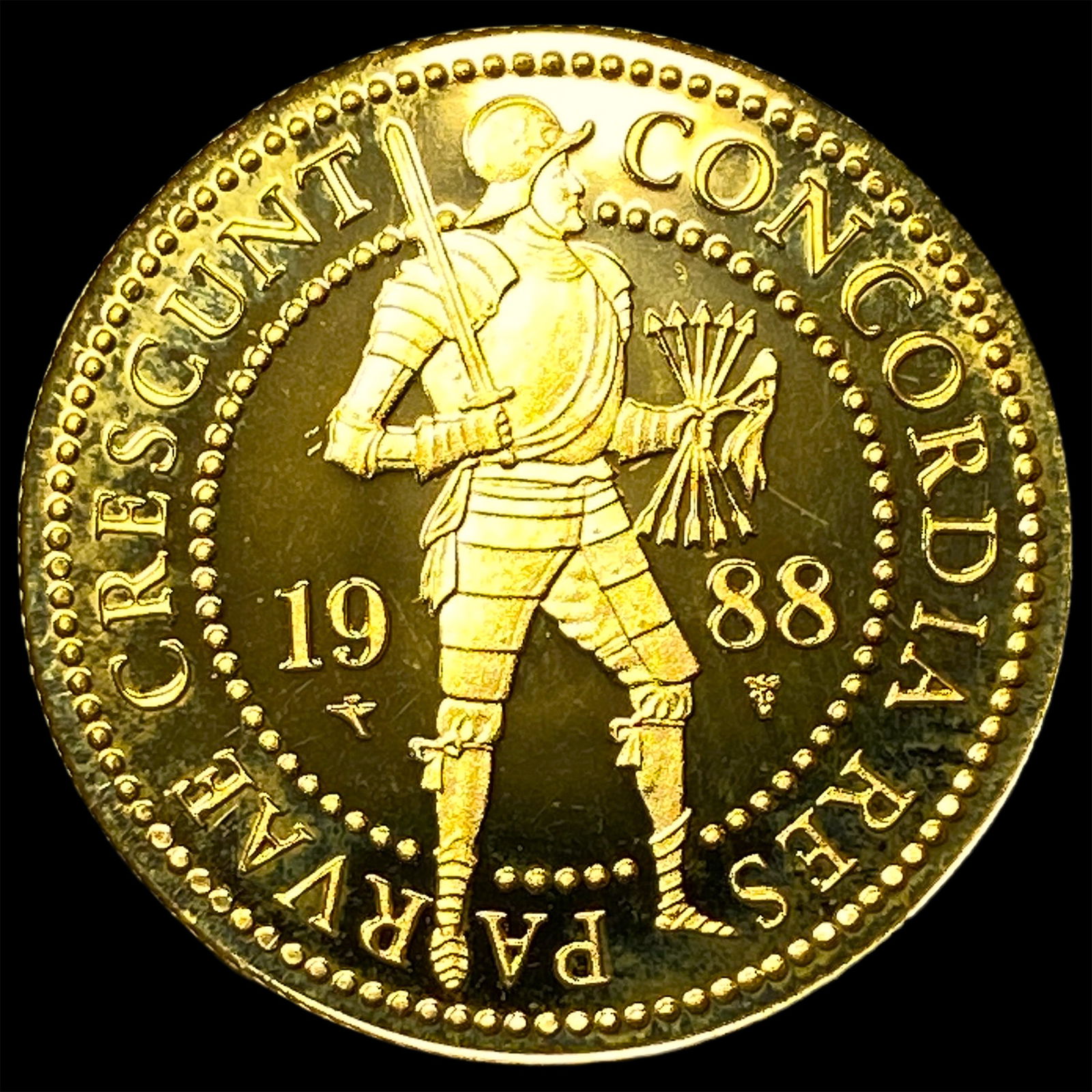 1988 Gold 1 Ducat Netherlands Proof SUPERB GEM BU (1 of 2)