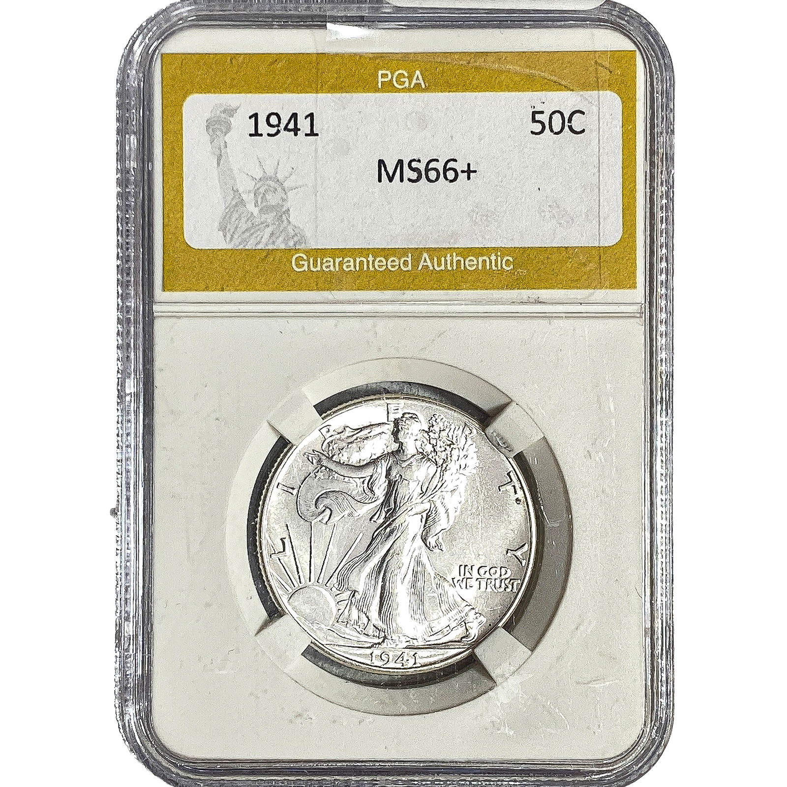 1941 Walking Liberty Half Dollar PGA MS66+: 1941 Walking Liberty Half Dollar PGA MS66+
