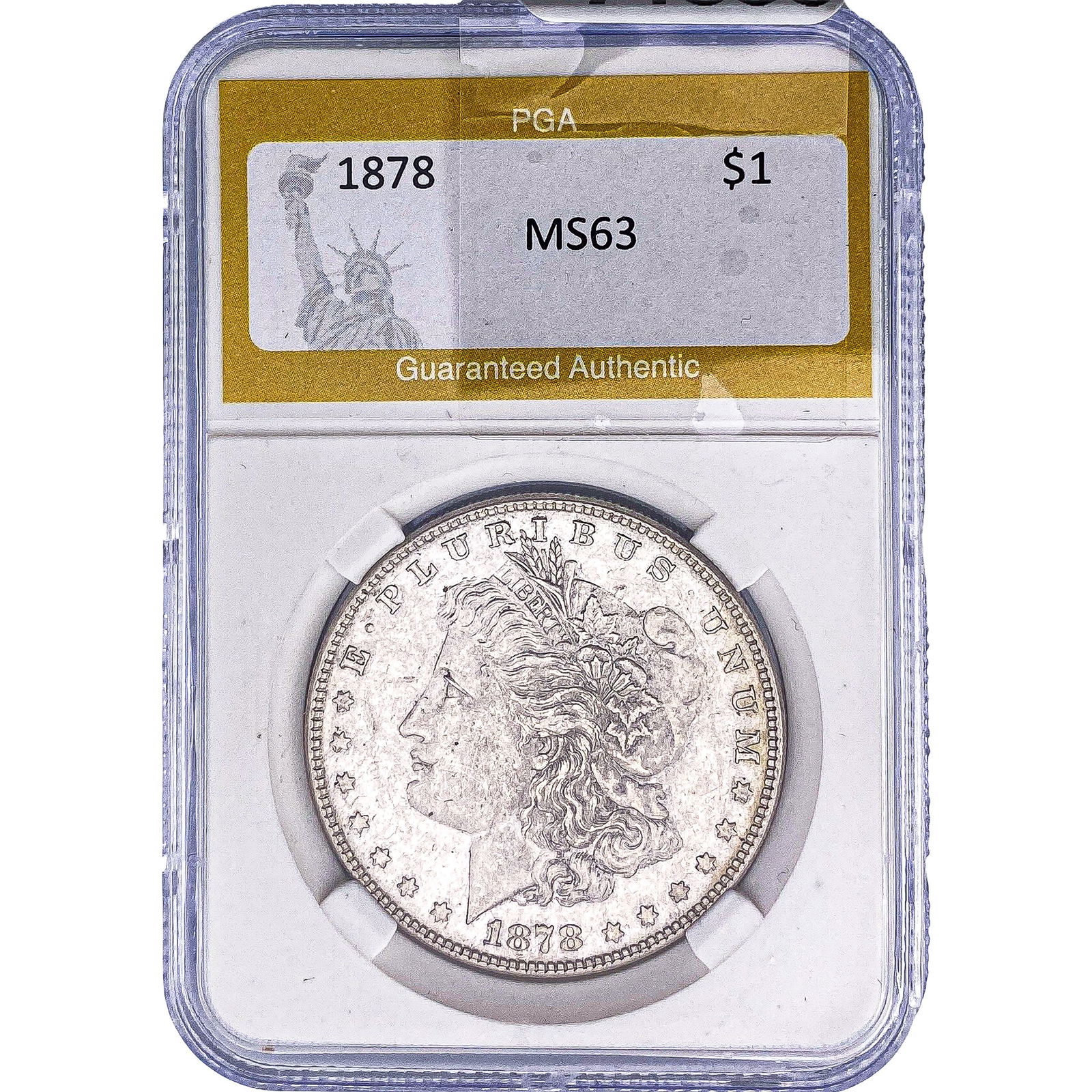 1878 Morgan Silver Dollar PGA MS63: 1878 Morgan Silver Dollar PGA MS63