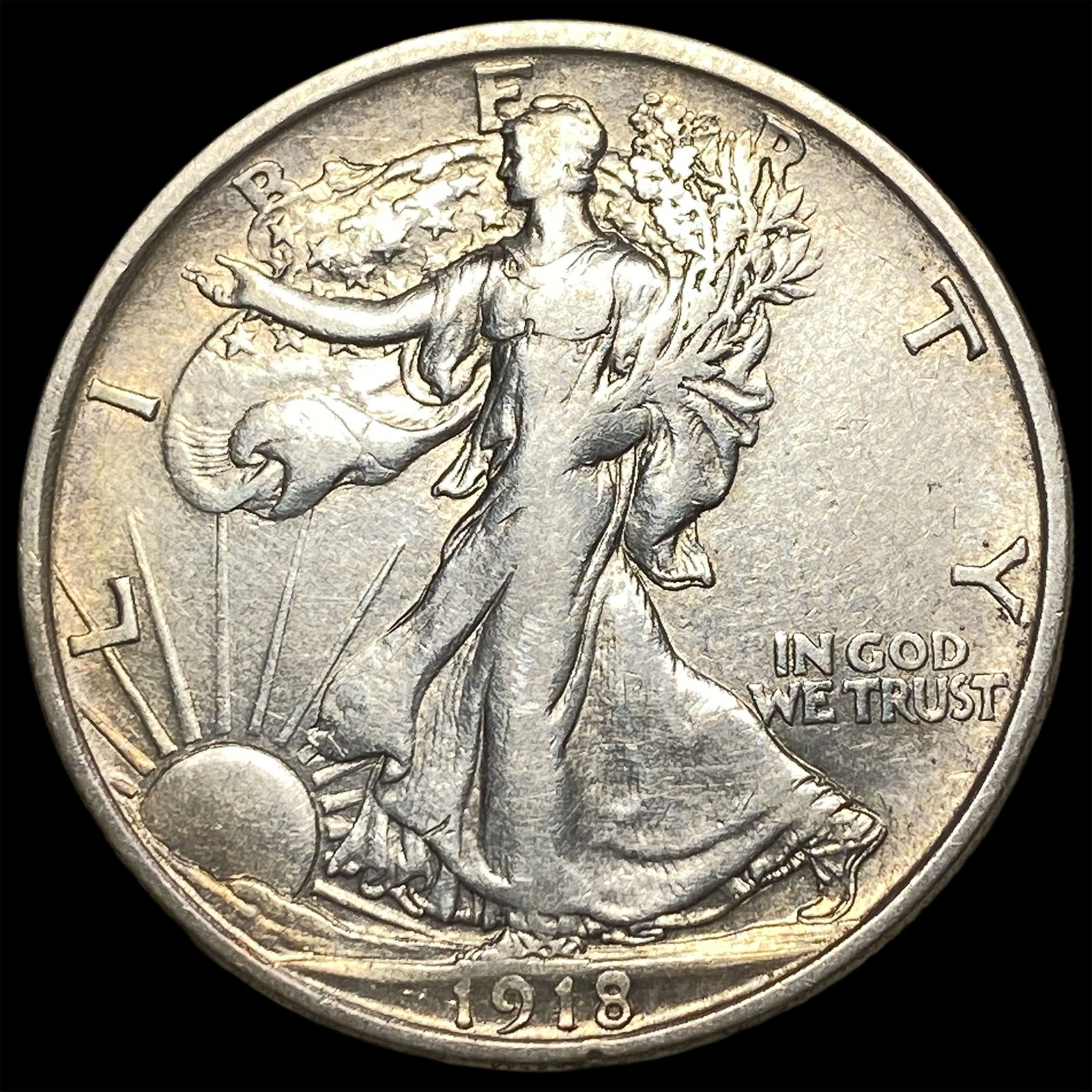1918 Walking Liberty Half Dollar CLOSELY UNCIRCULATED (1 of 2)