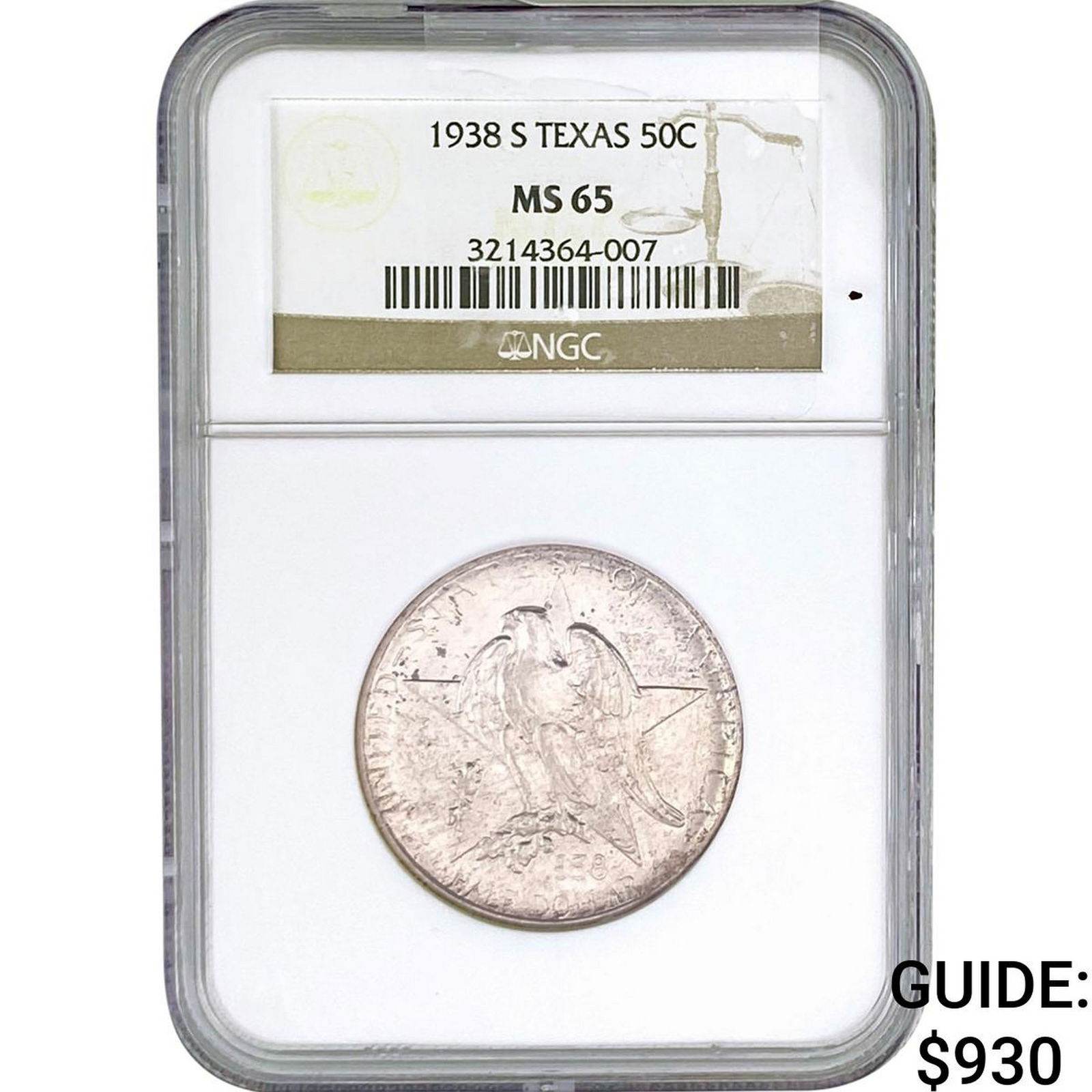 1938-S Texas Half Dollar NGC MS65 (1 of 2)