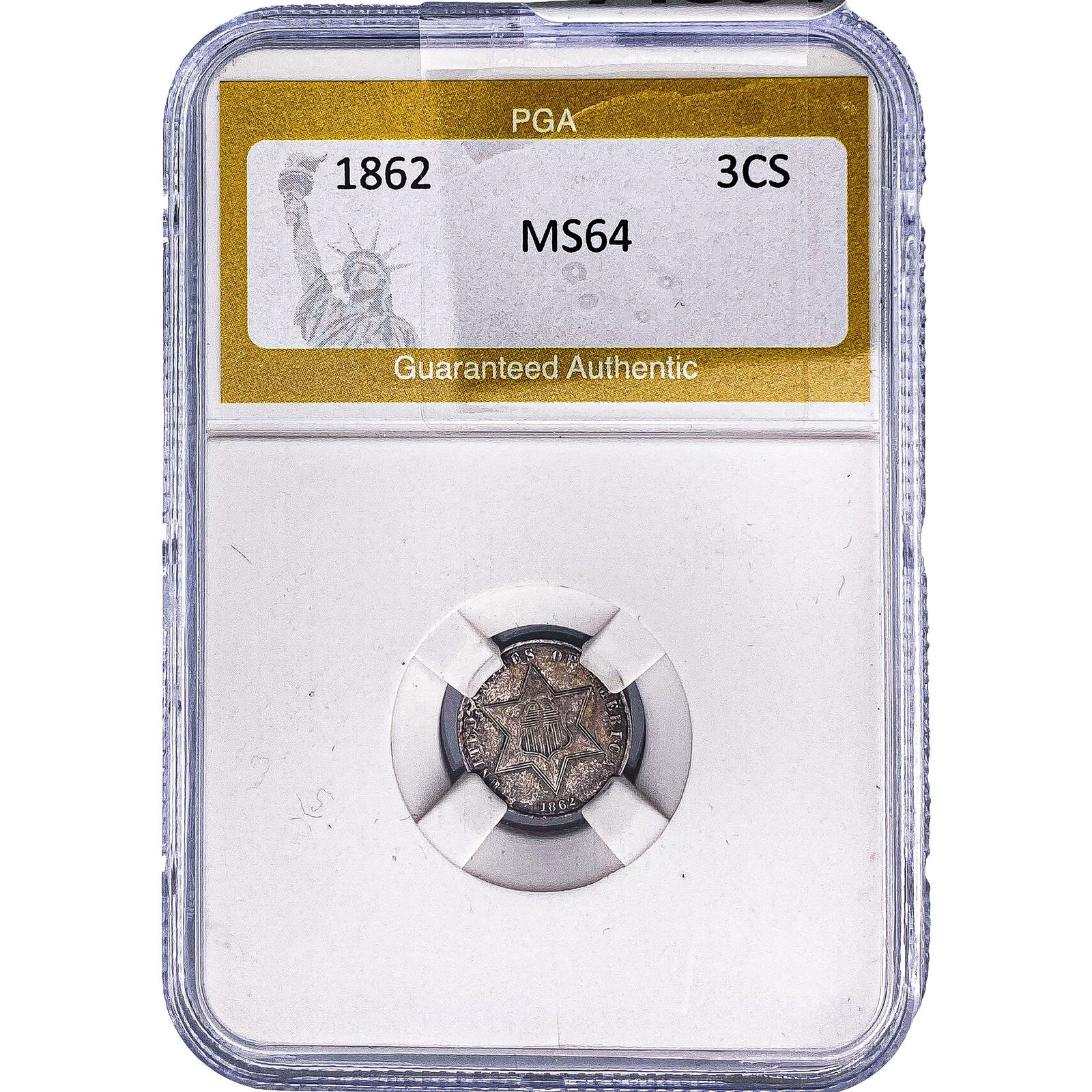 1862 Silver Three Cent PGA MS64 (1 of 2)