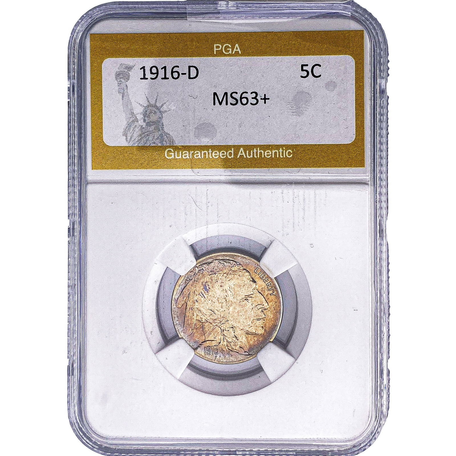 1916-D Buffalo Nickel PGA MS63+ (1 of 2)