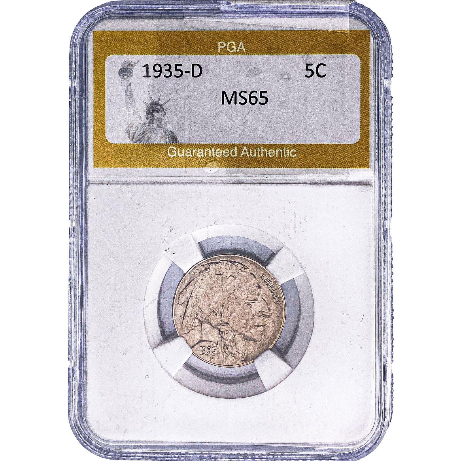 1935-D Buffalo Nickel PGA MS65: 1935-D Buffalo Nickel PGA MS65