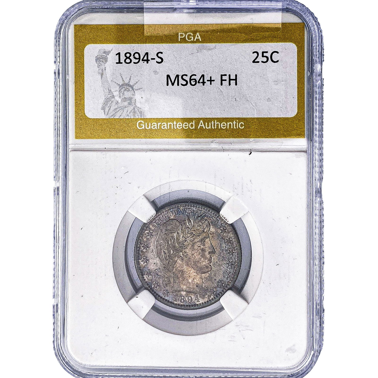 1894-S Barber Quarter PGA MS64+ FH: 1894-S Barber Quarter PGA MS64+ FH