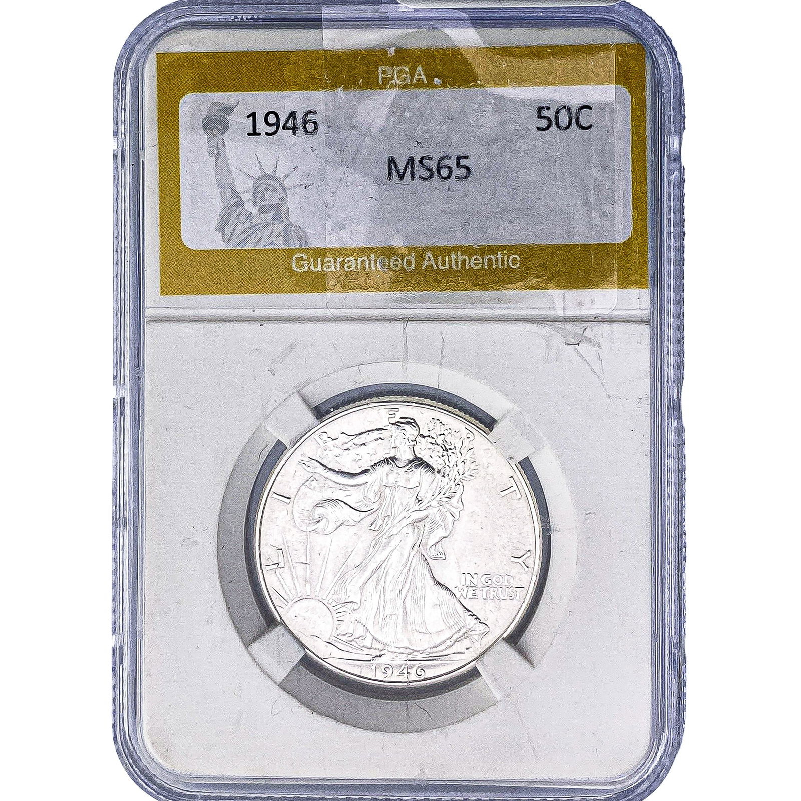 1946 Walking Liberty Half Dollar PGA MS65: 1946 Walking Liberty Half Dollar PGA MS65