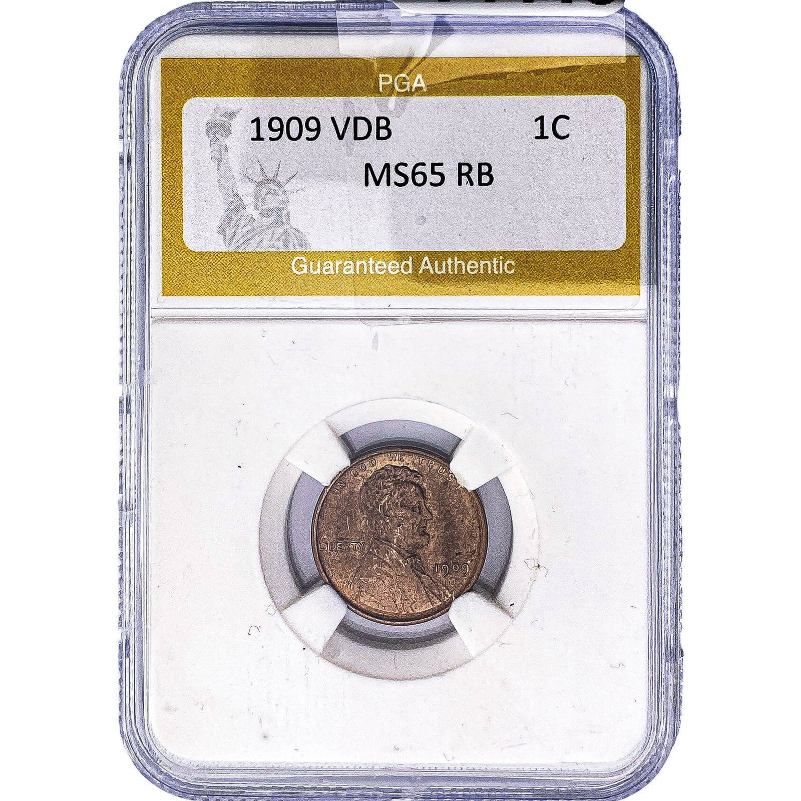 1909 VDB Wheat Cent PGA MS65 RB (1 of 2)