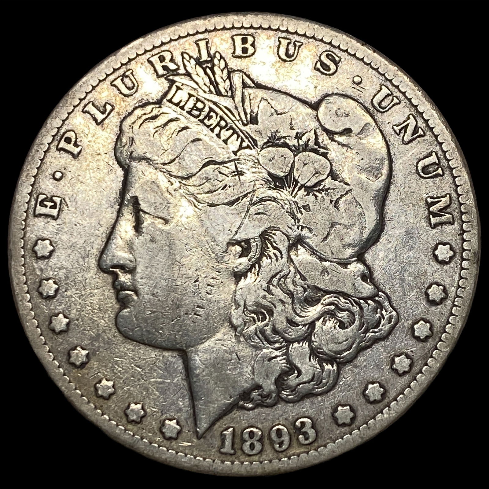 1893-CC Silver Morgan Dollar LIGHTLY CIRCULATED (1 of 2)