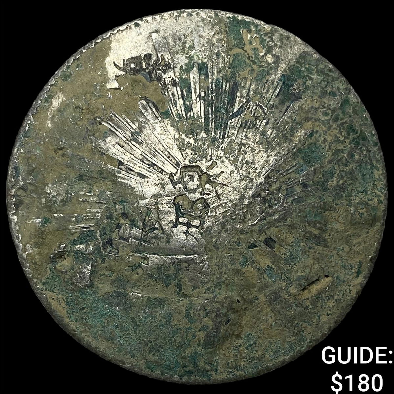 Mexico Silver 8 Reales Punch Marked NEARLY UNCIRCULATED: Mexico Silver 8 Reales Punch Marked NEARLY UNCIRCULATED