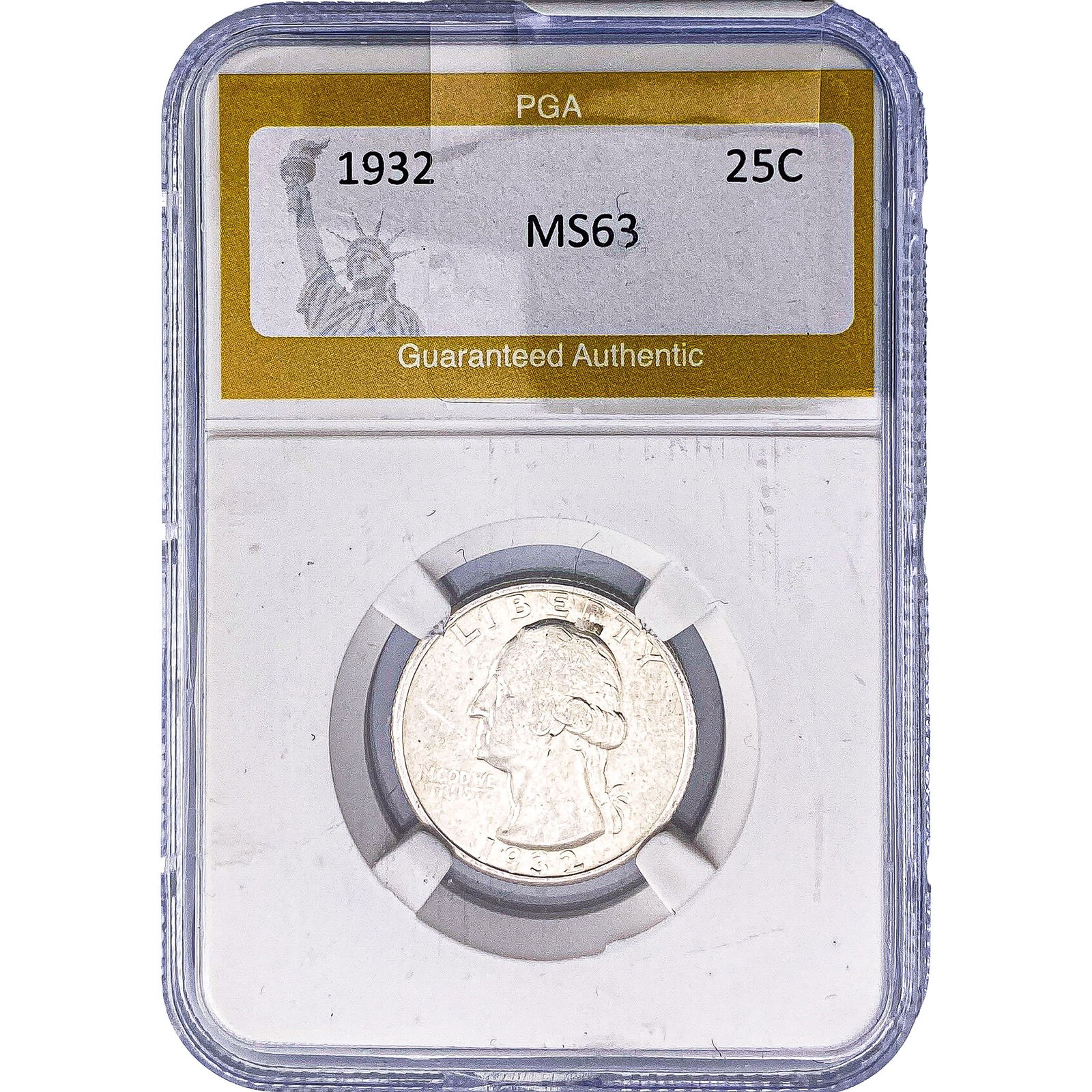 1932 Washington Silver Quarter PGA MS63: 1932 Washington Silver Quarter PGA MS63